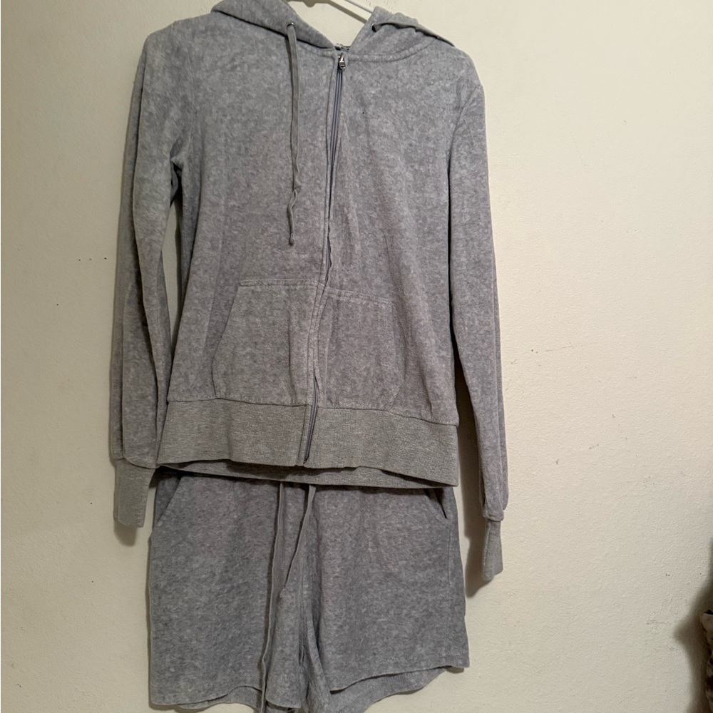 Fashion Nova Gray Cozy Lounge Set